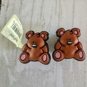 RARE Vintage Jibbitz Garfield Pookey Bear Shoe Charms Set of 2 2006-2008